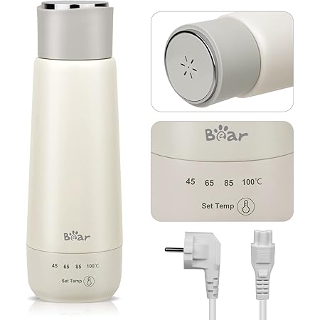 Bouilloire électrique De Voyage 450ml - Blanche, 220V, Acier Inoxydable