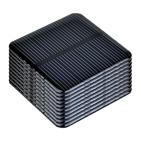 SUNYIMA 10pcs Mini Monocrystalline Solar Cells Solar System Kit 50mm X 50mm/1.96" X 1.96" 2V 160MA for DIY Charge Solar Panels Cover