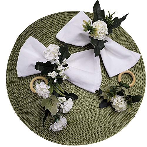 Kit 4 Porta Guardanapos Jardim da Charlô Branco