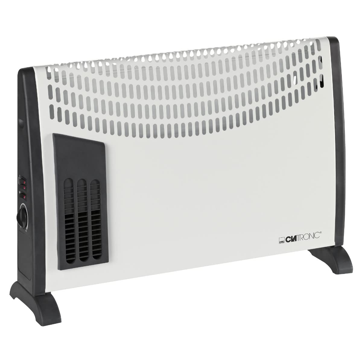 Clatronic® Calefactor convector | Calefactor móvil para casetas de jardín, garajes & Co. | Calefacción para baños | con ventilador | hasta 40 metros cuadrados | ahorro de energía | KH 3433 N