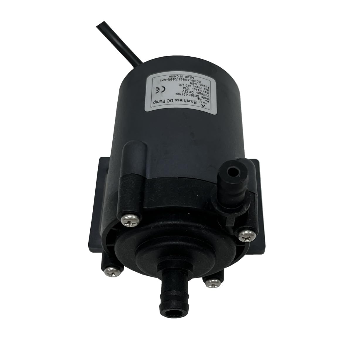SHYSKY DC55K-12170S 12V DC Micro Brushless Water Pump Mini Submersible Pump 54W 17M 55ft, 470LPH, Low noise For Water Circulation Pressurization Cooling sys