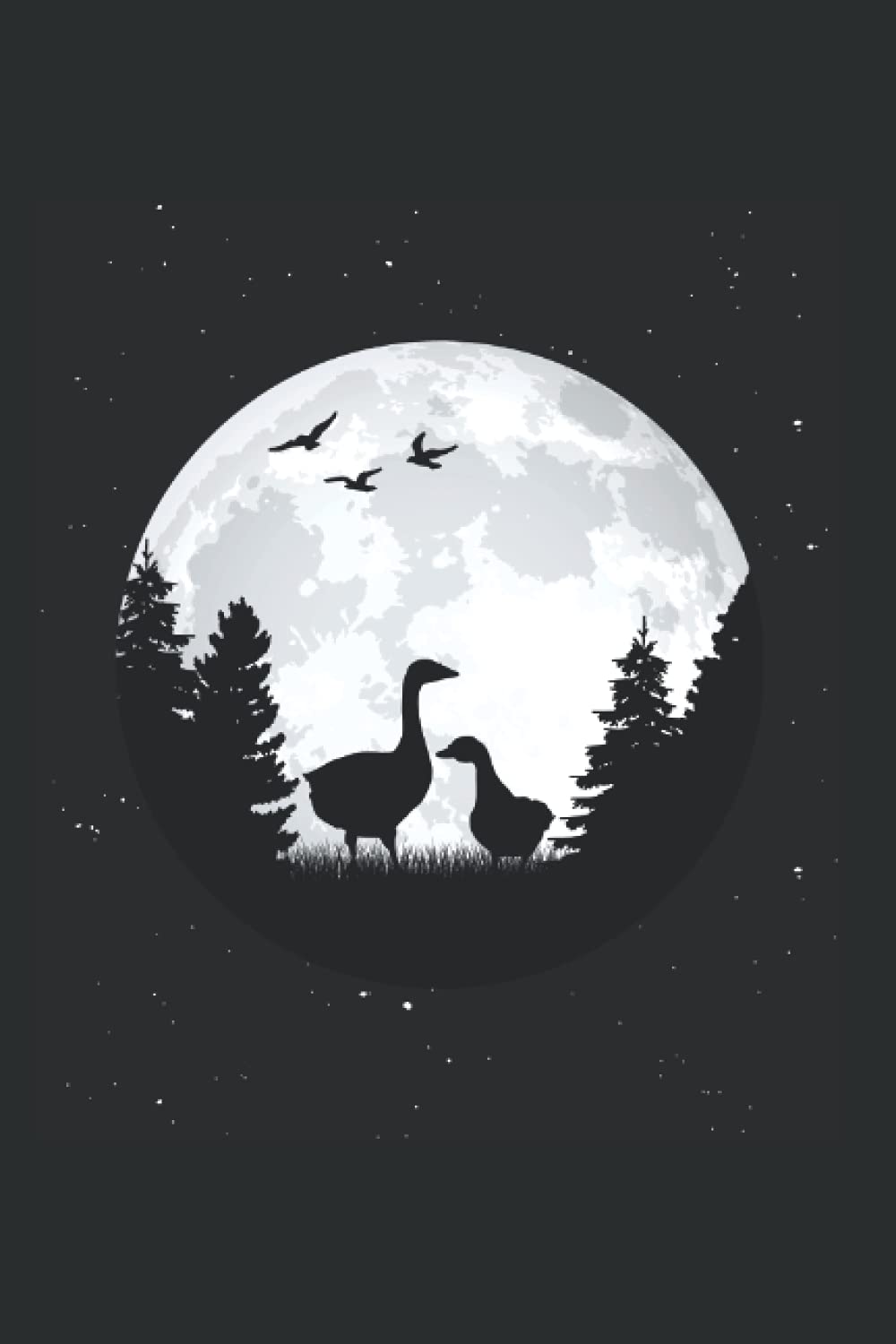 Geese Notebook: Geese Moon Goose Farmer Gift / 6x9 inches / 120 graph sites