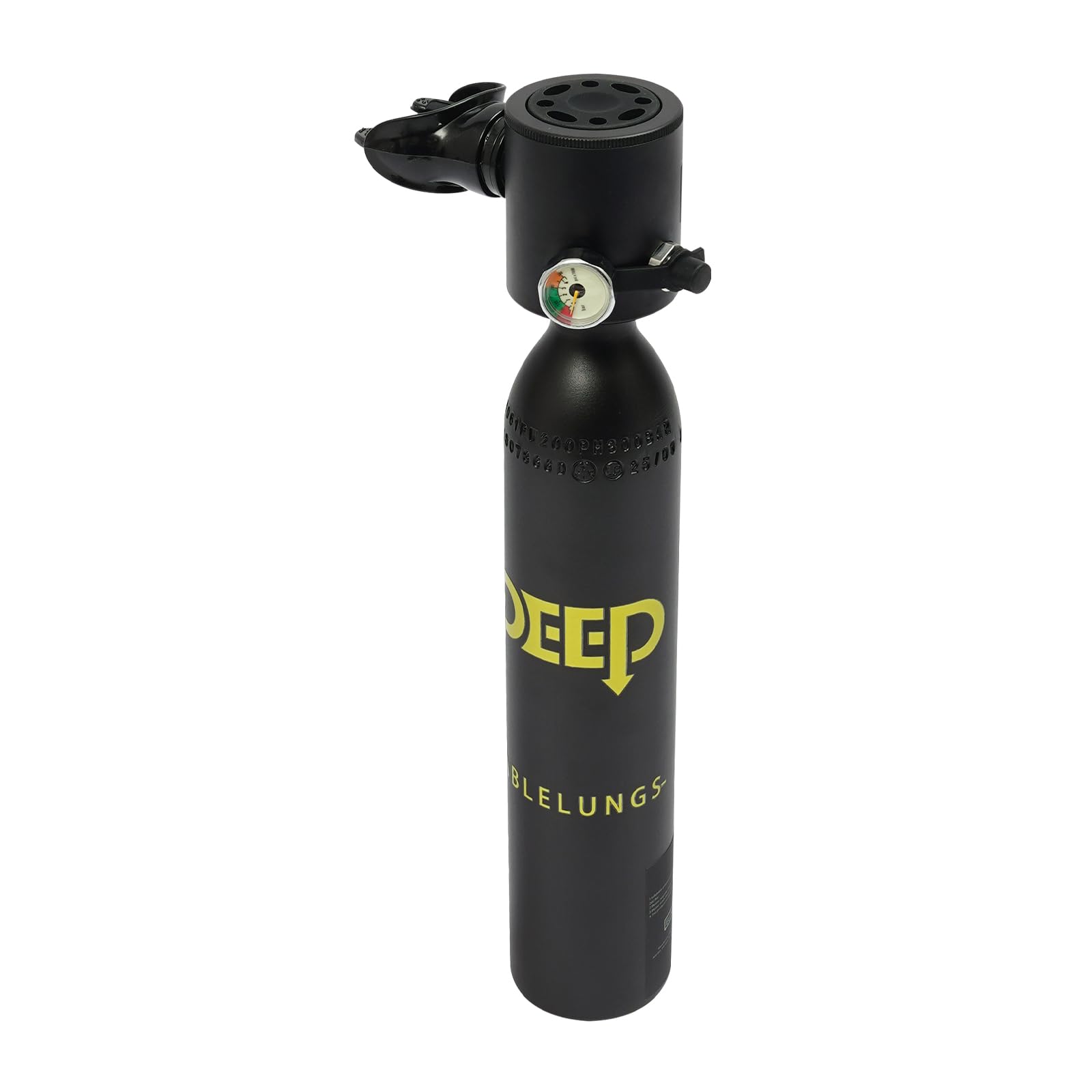 Equipo de buceo, minibotella de buceo de 0,5 L con máscara de buceo, agua poco profunda, botellas pequeñas de buceo, mini botella de oxígeno con máscara de esnórquel de cara completa, adecuada para