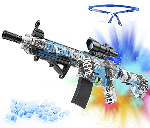 Gel Ball Blaster, 2 Shooting Modes Gel Ball Gun with 2000 Gel Balls, Automatic Splatter Ball Gun Shoots up to 65Ft, Gel Pellet Gun Toy for Adults and Kids (Blue) Gel Ball Blaster, 2 Shooting Modes Gel Ball Gun with 2000 Gel Balls, Automatic Splatter Ball Gun Shoots up to 65Ft, Gel Pellet Gun Toy for Adults and Kids (Blue)