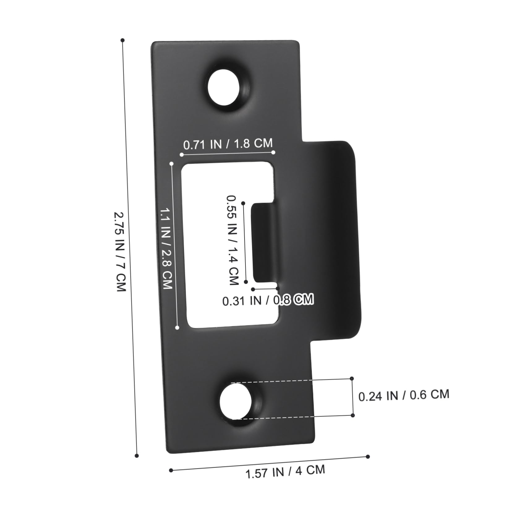 SHINEOFI 5 Ensembles Plaques De Renforcement De Serrure Inoxydable De Plaques De Pêne Protection Pour Portes Remplacement De Gâche Pour Entrées 4 Pièces * 5