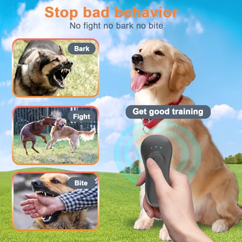 Image of Dog Bark Deterrent Device,Anti-Barking Device,Up to 15Ft Long Range & Rechargeable Bark Control,Stop Barking Dog Devices,Safe for Dogs Training,Indoor & Outdoor（Black）