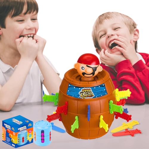 Kit Jogo Pula Pirata Barril Brinquedos Criança 5 anos Jogos Infantil Barril do Pirata Brinquedo Presente Para Criança menina menino + Cilindro Magico Latinha Magica Brinquedos de Pegadinha