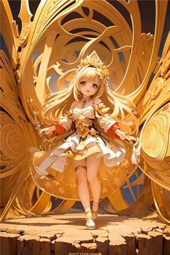 Peinture diamant anime girl 80x120cm pour une décoration murale salon et atelier créatif
