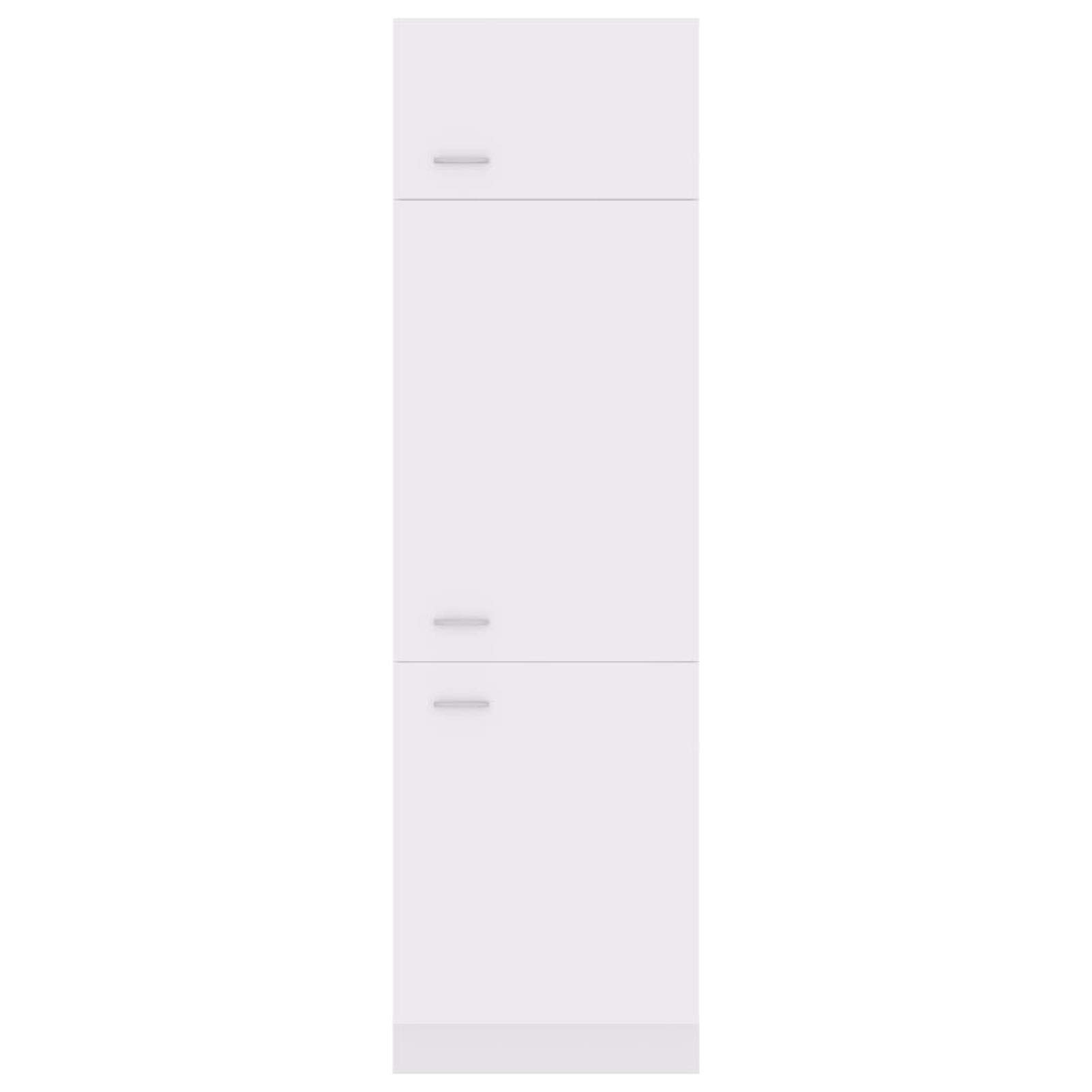 Mobile per Frigo “Lyon” Bianco 60x57x207 cm Legno Multistrato