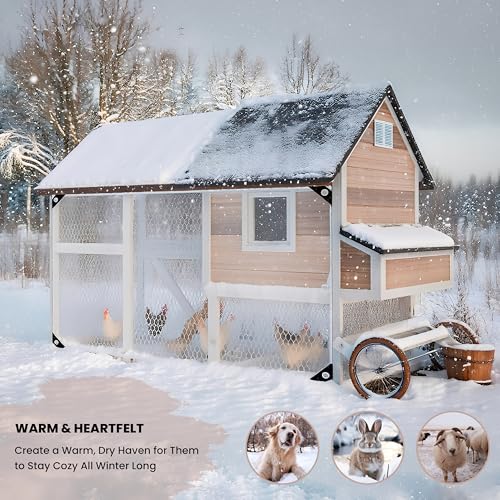 6' x 8' Clear Vinyl Tarp Clear Tarps Heavy Duty Waterproof UV Resistant Glass Tarps Transparent Tarpaulin with Grommets&Reinforced Edges Tarpaulins Suit for Balcony Garden Outdoor Chicken Coop by SUMORISE - Image 8