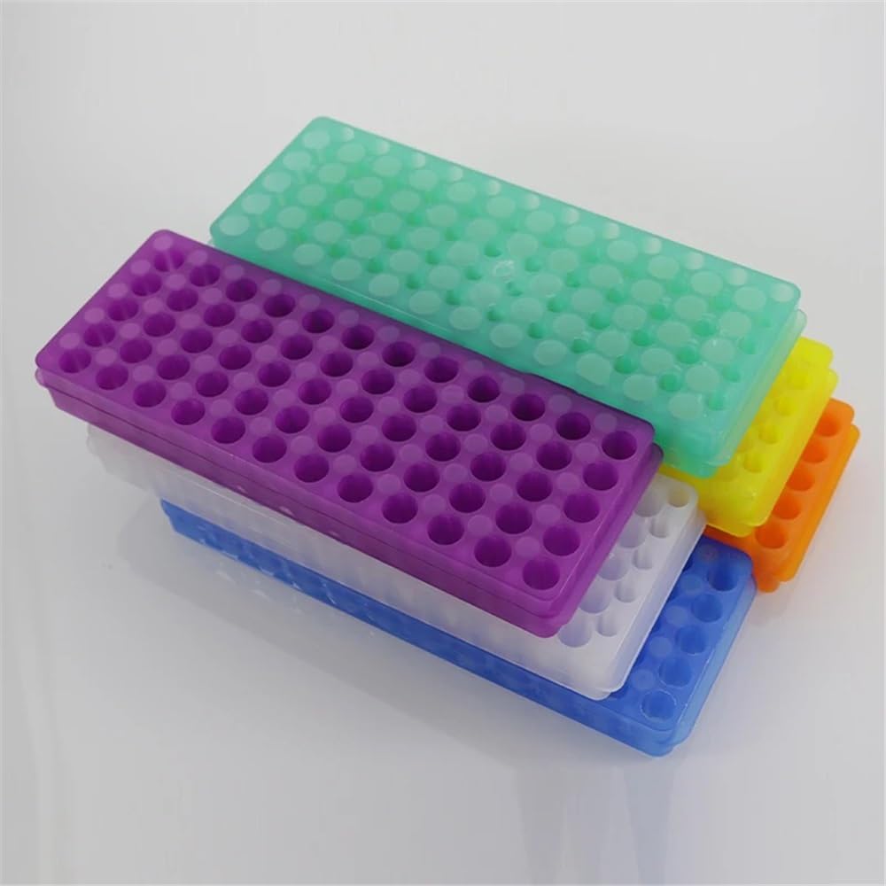 Cristalería de Laboratorio Gradilla for tubos de plástico for centrífuga, 4 microtubos de laboratorio de 0,2, 0,5, 1,5 y 2 ml