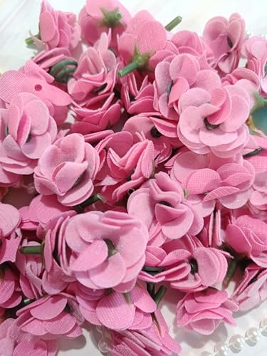 Image of VRB DecTM 50 Pcs Artificial Fabric Rose Fake Flowers Water Floating Flowers,Festival and Events, Home, Table, Bedroom, Pooja Room Decoration Items and DIY (Light Pink)