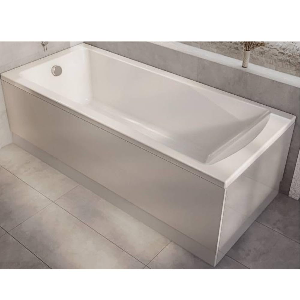 Milano Elswick White 1500mm x 700mm Single Ended Square Bath Side Panel