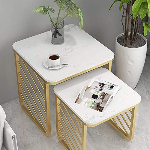 Table basse ronde en marbre gain de place pour optimiser les petits salons