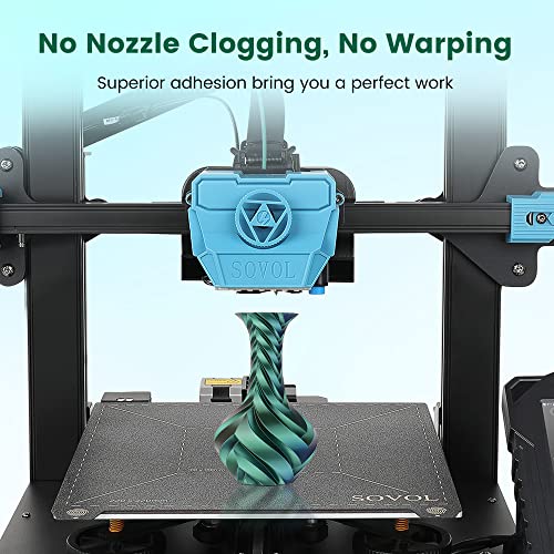 Image of Sovol Silk PLA Filament Tri Color Co-Extrusion 1.75mm, 3D Printer Filament 1kg / 2.2lbs, Shiny Silk Copper Purple Green 3 in 1 Coextrusion PLA Material + /-0.03mm