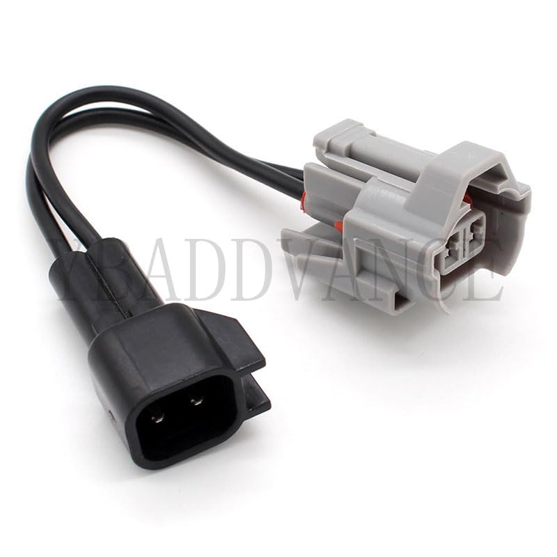 2 Pin for Denso (Female) to US Car EV6 (Male) Fuel Injector PnP Adapter Wire Harness - (Color Name: Female to Male)