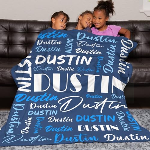 Personalized Blankets for Kids with Names Customized Blankets with Name for Adult Custom Blanket Gift for Birthday Christmas Valentines Day Gift