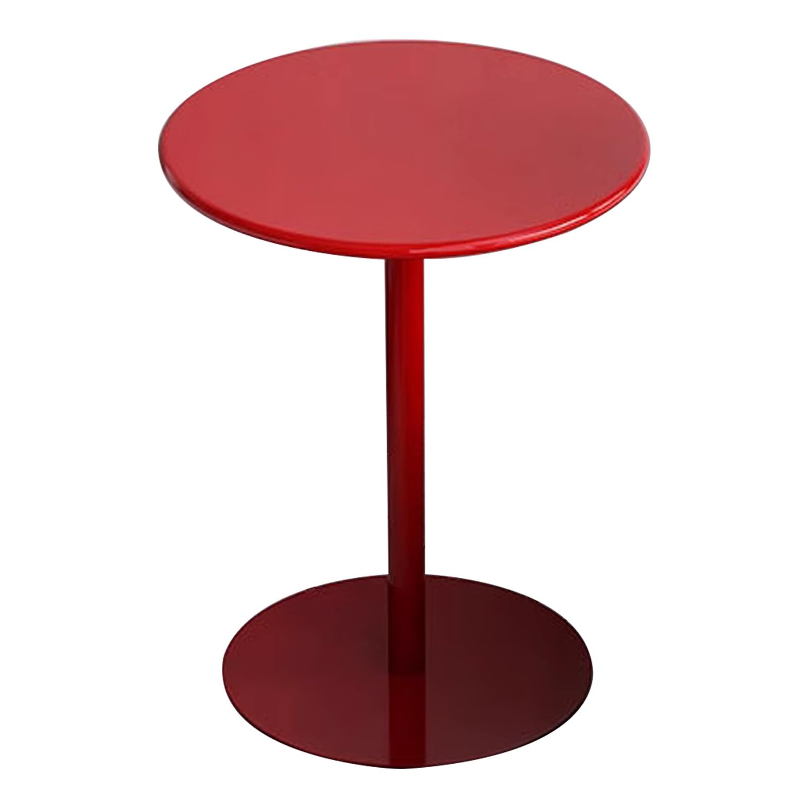 Mesa auxiliar pequeña con base de metal robusta para sala y cocina