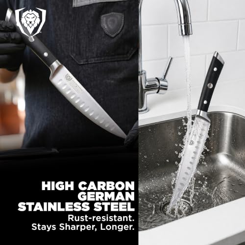 Image of Dalstrong Fillet Knife - 6 inch - Gladiator Series Elite - High Carbon German Steel - Black G10 Handle - Sheath Included - Razor Sharp Kitchen Knife - Boning Knife Gift - NSF Certified