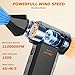 Compressed Air Duster-150000RPM Super Power Snow Blower, 3-Gear Adjustable Mini Blower with Fast Charging, Electric Air Duster for Leaves,Snow,Computer, Keyboard, (Matte Black)