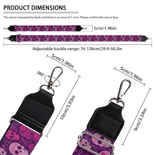 Image of Adjustable Purse Strap Replacement, Wide Shoulder Canvas Bag Strap, Crossbody Handbag Strap