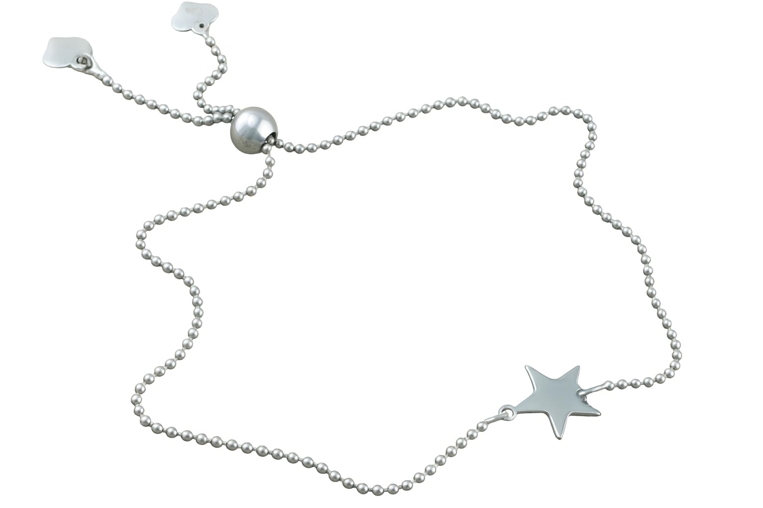 Bracciale a forma di stella in argento sterling 925 per donna, uomo e ragazza, semplice braccialetto artigianale