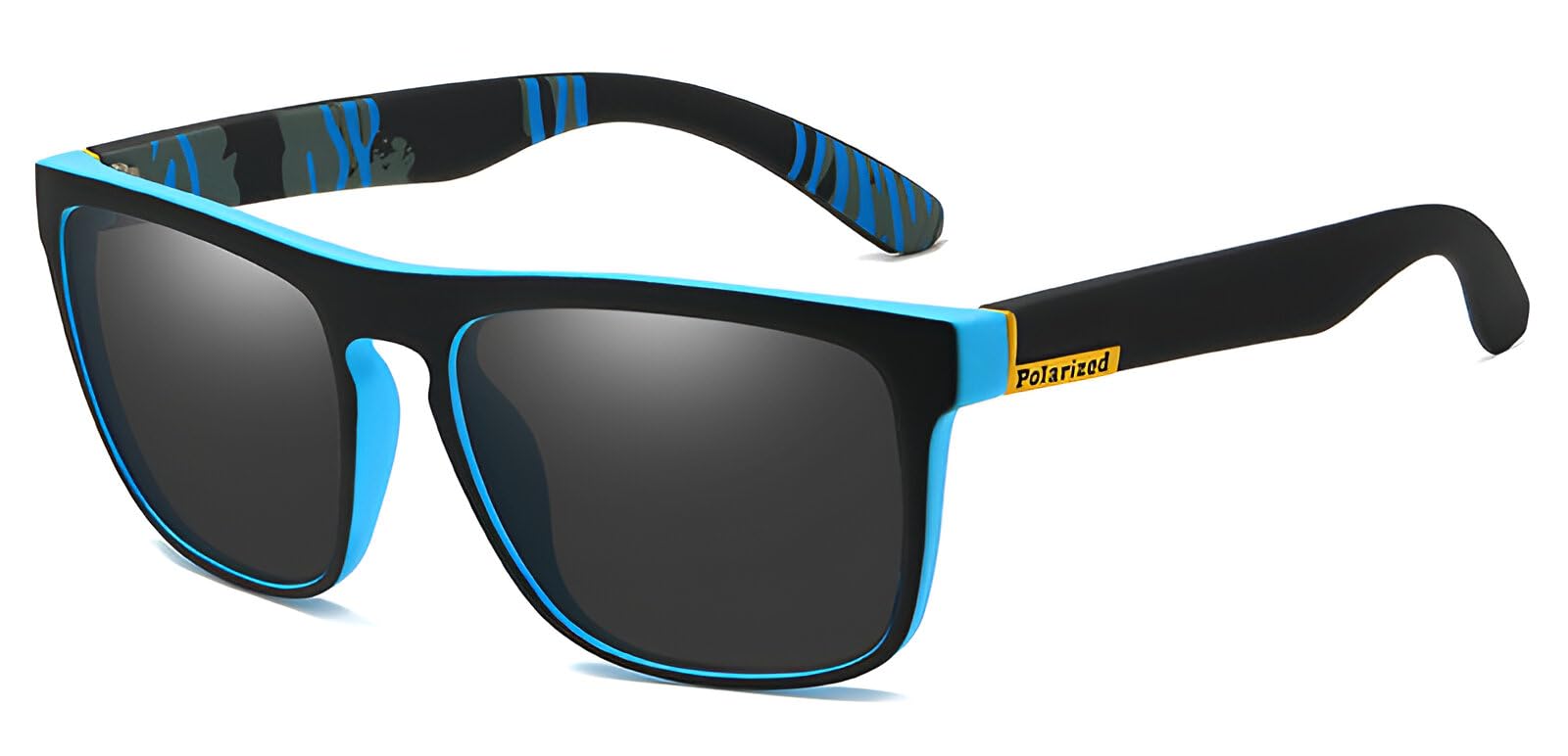 HAZON® Premium Square Polarized Sunglasses | UV Protection Sunglasses | Light Weight, Durable, Matt Finished, Premium Looks | TR90 Sunglasses | Men & Women | Medium