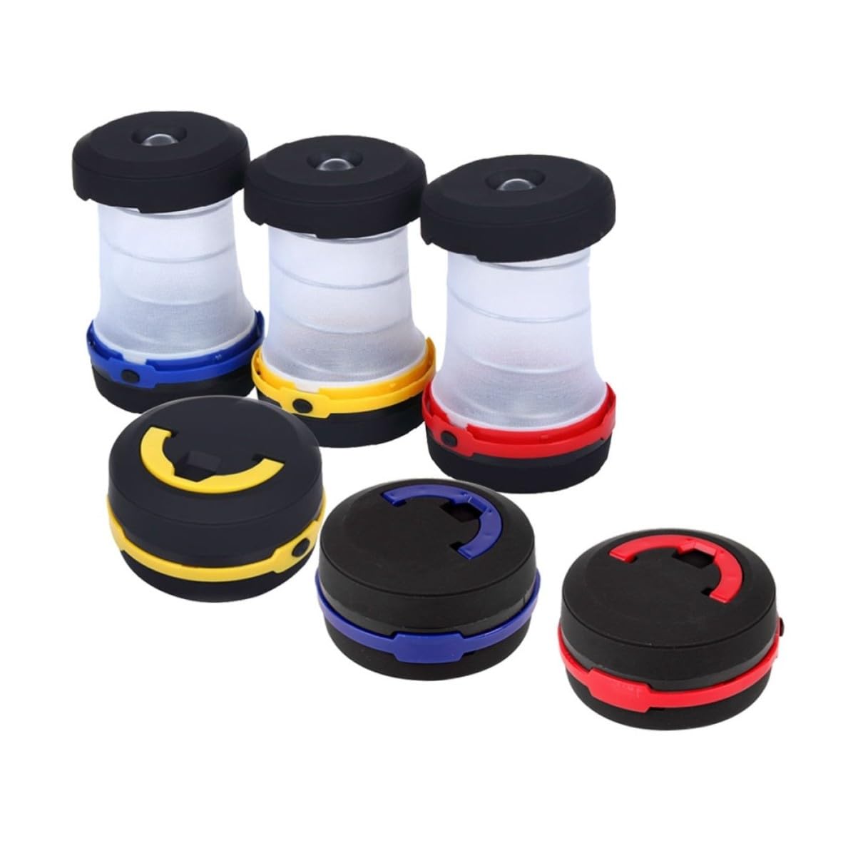 KICHOUSE 6 Linternas LED Portátiles para Camping Alta Luminosidad y Diseño Multifuncional, Lámparas de Camping Abs Ideales para Exteriores y Uso Hogar