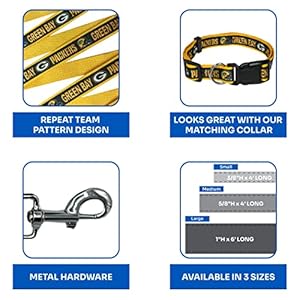 NFL-PET-Leash-Green-Bay-Packers-Dog-Leash-Large-Football-Team-Leash-for-Dogs-Cats-A-Shiny-Colorful-Cat-Leash-Dog-Leash-Licensed-by-The-NFL - Cucciolini Doodles NFL-PET-Leash-Green-Bay-Packers-Dog-Leash-Large-Football-Team-Leash-for-Dogs-Cats-A-Shiny-Colorful-Cat-Leash-Dog-Leash-Licensed-by-The-NFL