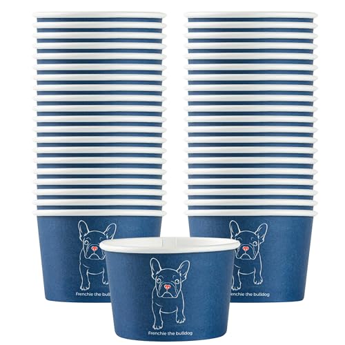 Image of Restaurantware Coppetta 4-Ounce Dessert Cups, 200 Disposable Ice Cream Cups - Lids Sold Separately, Heavy-Duty, Frenchie Paper Frozen Yogurt Bowls, For Hot And Cold Foods