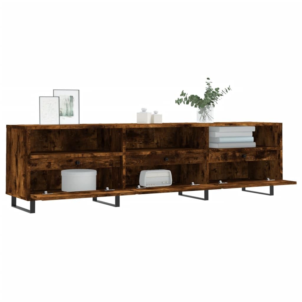 Mobile TV basso in rovere affumicato, 150 x 30 x 44,5 cm