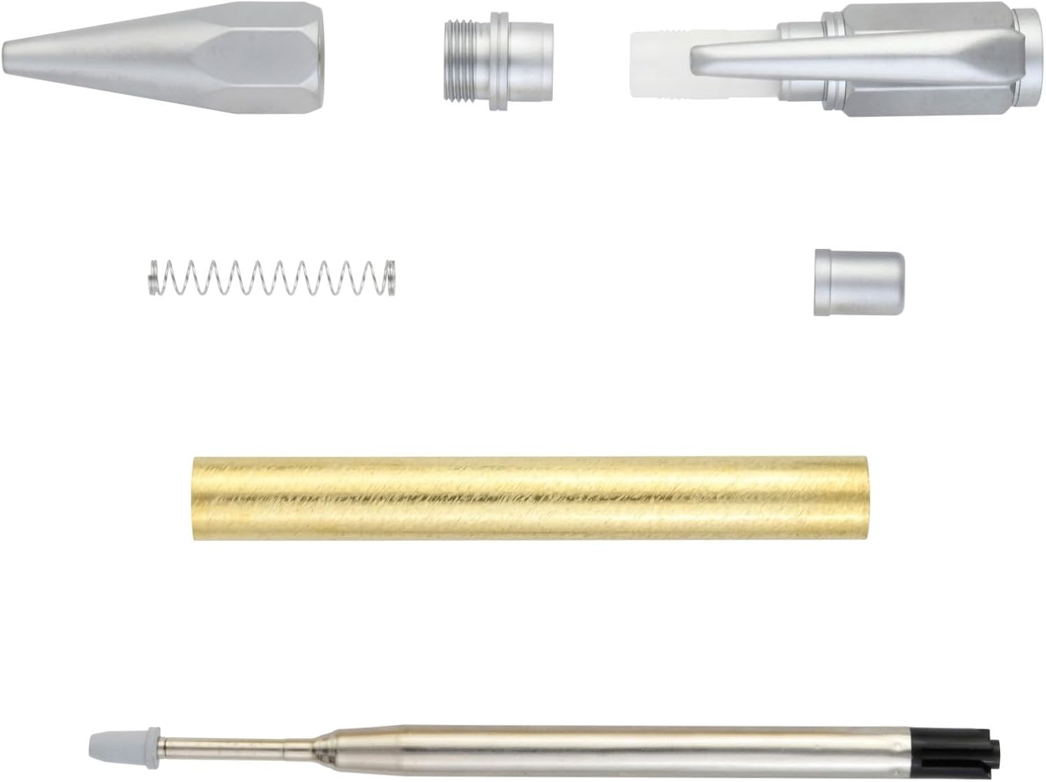 Penn State Industries PKFP4020 Vertex Brushed Satin Ballpoint Click Pen Kit (10pack)