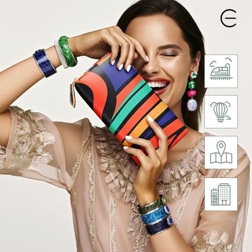 Image of Multicolor PU Zipper Wallet | 2-Fold Compact Wallet | Lightweight Daily Use | Secure Zip Closure | Unisex Wallet for Men & Women