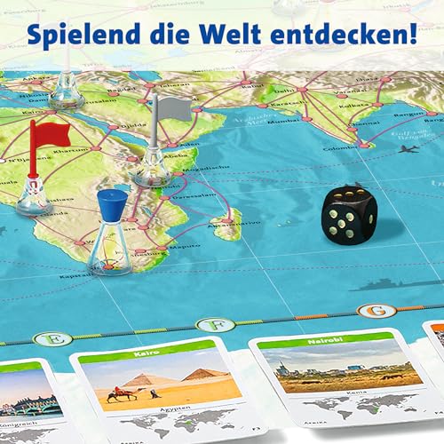 Ravensburger Familienspiel 26888 - Weltreise - Familienklassiker ab 8 Jahren - Gesellschaftsspiel, Reise einmal um die Welt… – Ansicht 3