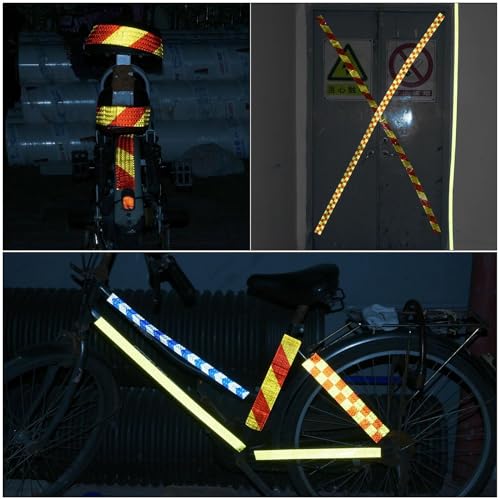Image of ZSIGNS 2 Inch X 5 METER Arrow Reflective Hazard Safety Warning Caution Tape, Reflector Industrial Marking Tape for Trailers Vehicles Stairs Steps Floor Boats Outdoor Waterproof (BLUE & SILVER)