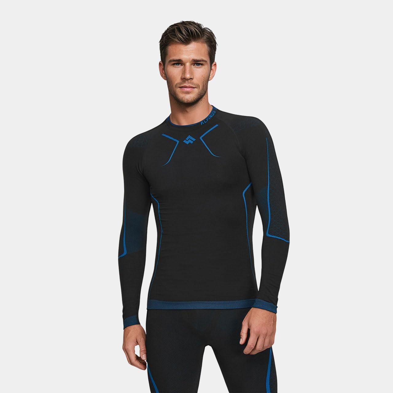 Alpinus - Thermounterwäsche Herren Set Lillehammer, Funktionsunterwäsche Schnelltrocknend, Thermo Unterwäsche mit Belüftungszonen, Thermowäsche, Funktionswäsche, Thermal Underwear