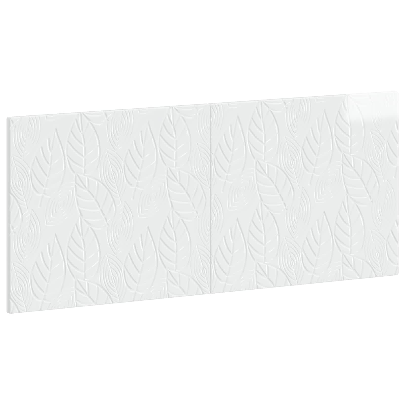 Tête de lit Murale Delft Blanc Brillant Bois d'ingénierie,Têtes et Pieds de lit,897189