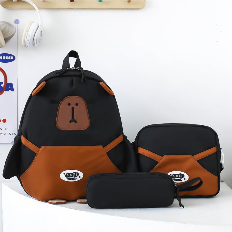 Cartoon for Capybara Backpack - Cute Nylon Backpack for Women, Lightweight and Portable, Perfect for Commuting, Traveling, an3