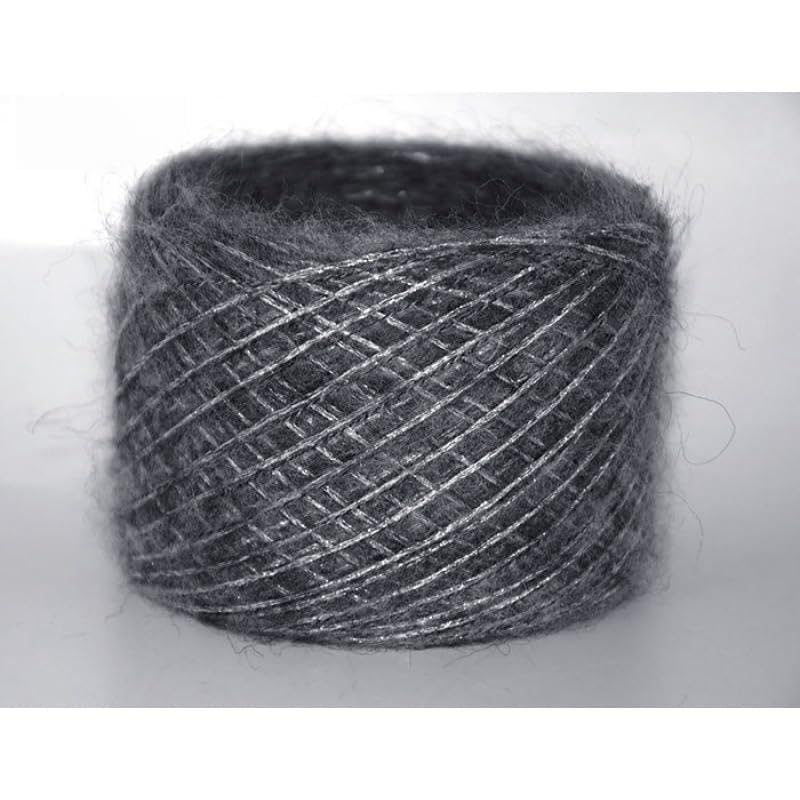 Hilo de lana multicolor ganchillo variedad variada manualidades suave gris