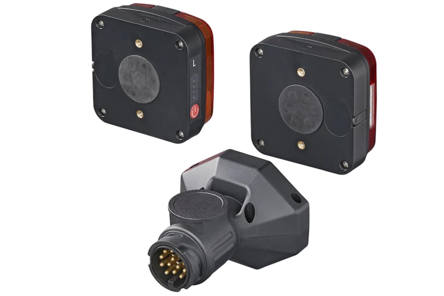 ProPlus Luces Traseras LED Magnéticas Inalámbricas, 13 Pines | Batería de 4000 mAh y Bluetooth 5.0. Kit de luces de 12 V para remolques, maquinaria agrícola y camiones de plataforma.
