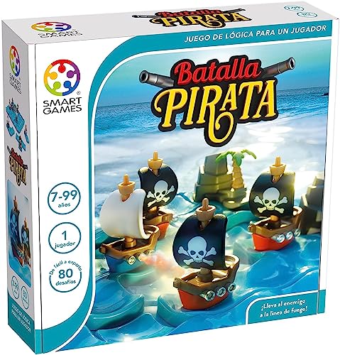 Smart Games - Batalla Pirata | Juegos De Mesa Niños 7 Años O Más | Rompecabezas Niños Y Rompecabezas Adultos Con 80 Desafíos | Regalo Niño 7 Años O Más