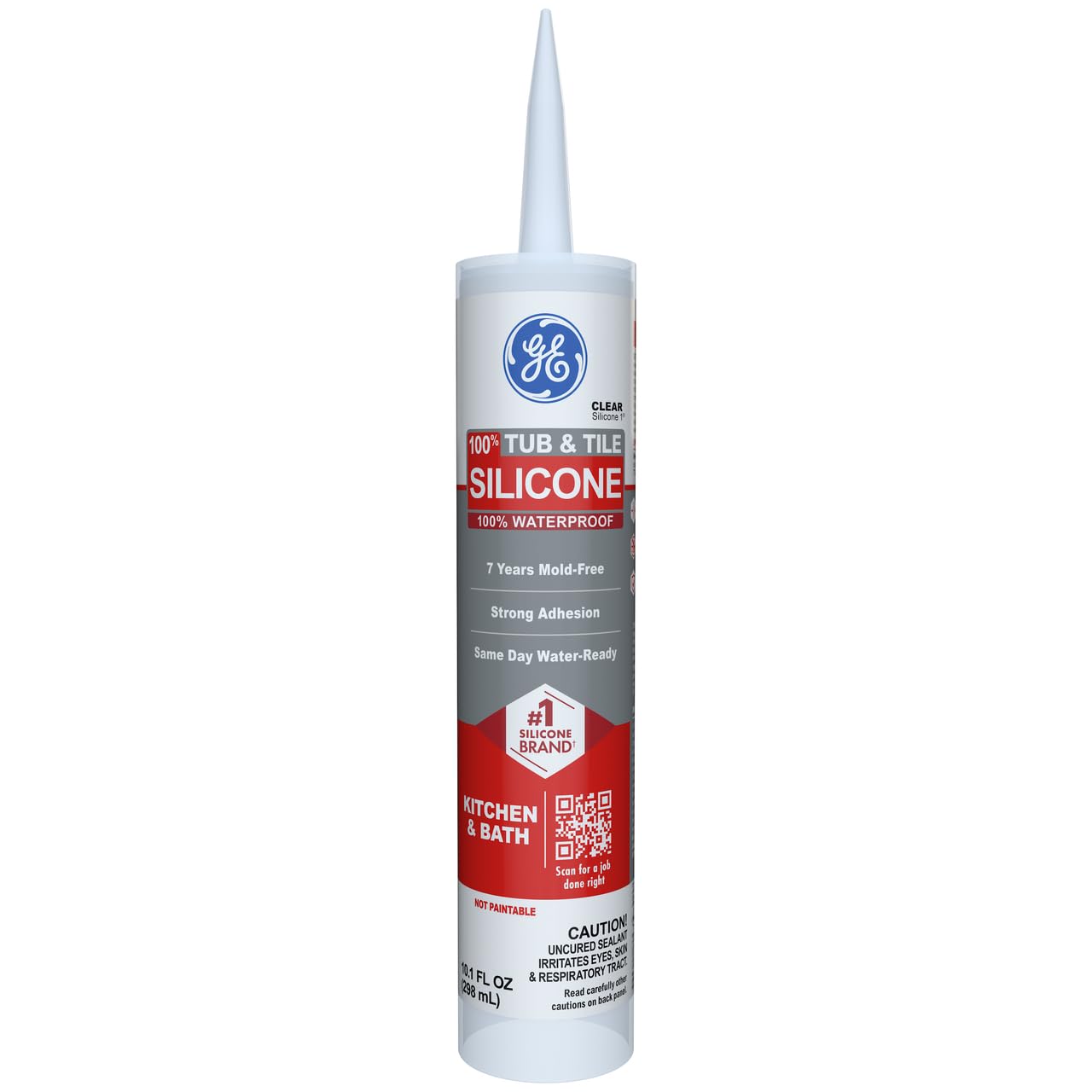 GE Lighting General Electric Tub and Tile Silicone I Caulk (Clear, 10.1oz)