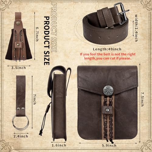 Image of Renaissance Pirate Belt Pouch with Coin Purse Skirt Hike Set