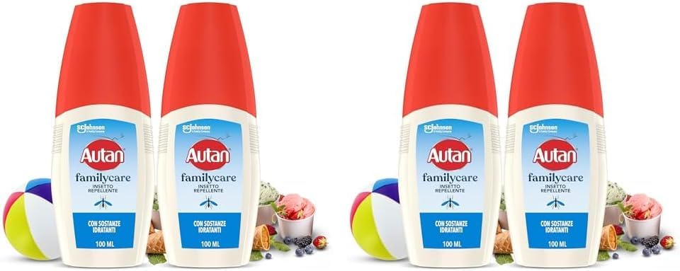 Autan Family Care Vapo Spray Antizanzare, Repellente Zanzare, Dermatologicamente Testato, Protezione Efficace Per Tutta la Famiglia fino a 4 ore, 2 Confezioni da 100ml (Confezione da 2)