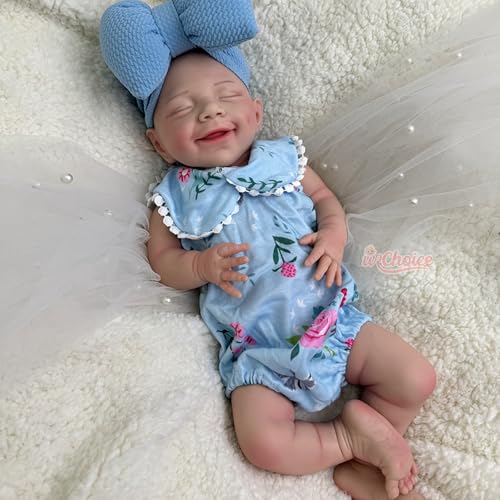 Muñeca Reborn de Silicona 18 Pulgadas Cuerpo Completo miniatura 1