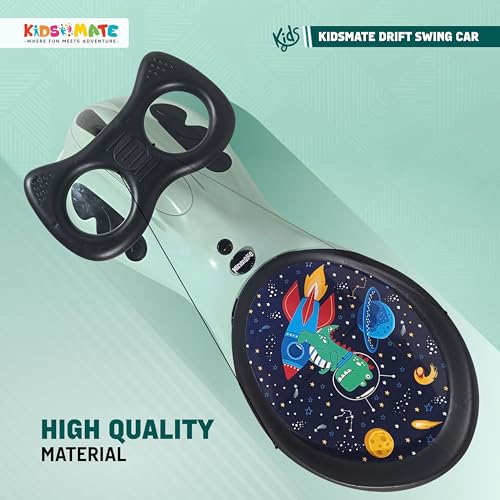 Image of Kidsmate Drift Swing Car for Kids - Ride-On Toy with PU Wheels, Non-Slip Pedals, and 360 Rotating Steering for Easy Navigate The Car for Ages 3 and Up (Sea Green1)