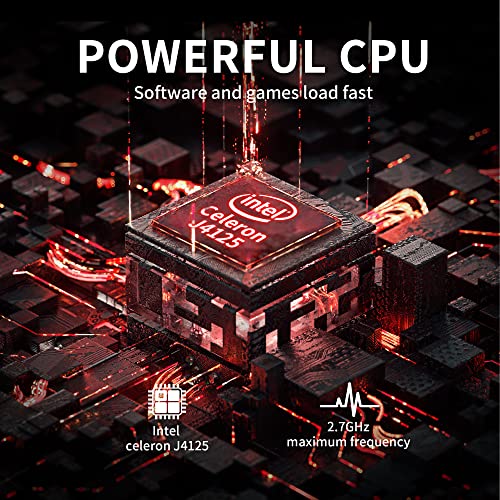 【 8Gb/Ms Office 2019】 14.1 Inches Fhd Ips Thin Laptop High Speed Cpu Celeron J4125 8Gb Ram /128 Gb Ssd Rom High Performance Notebook Computer With Mouse(64G+64G Ssd, Rose Gold) #TOP7