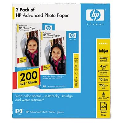 HP Papel fotográfico avançado Q8744A 4X6.5