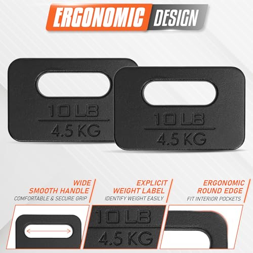 Poids de musculation avec poignée ergonomique pour entraînement lesté - 3
