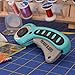 Premier Blades Rotary Cutter for Fabric - 45mm, Teal Ergonomic Soft Grip Handle with 5 Extra Blades - Heavy Duty Leather Cutting Tool & Paper Cutter